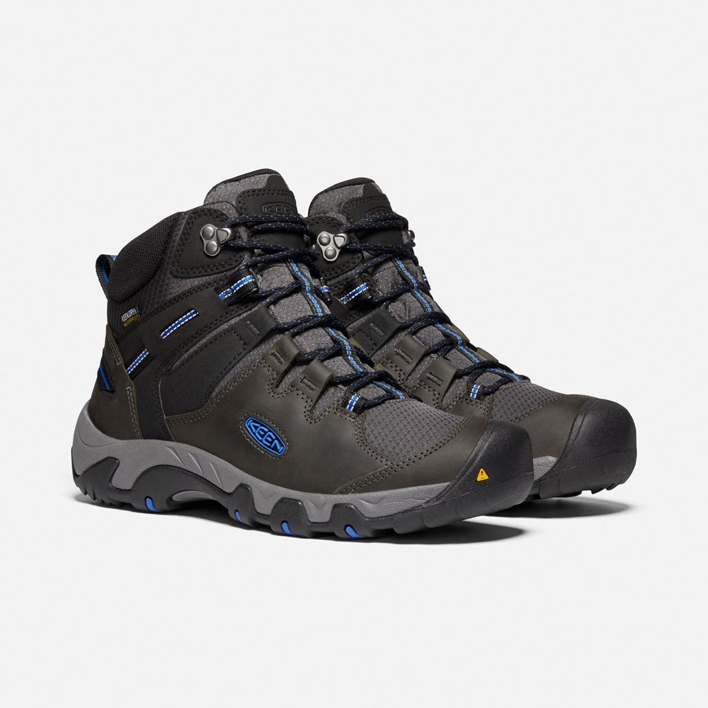 Keen Vandringskängor Herr Svarta/Blå - Steens Läder Waterproof - 608759XHO